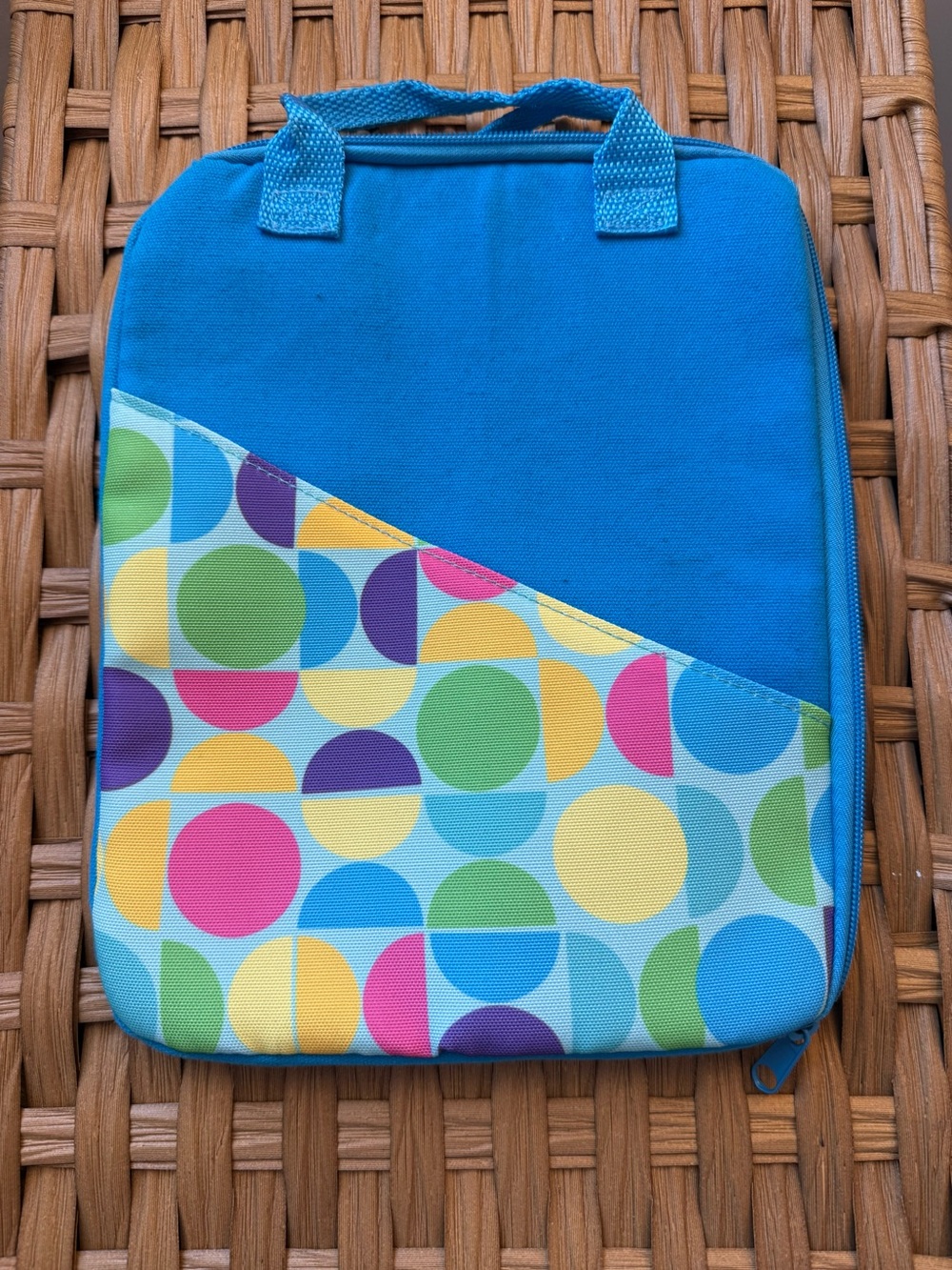 Kids Blue Dot Pattern Tablet Bag